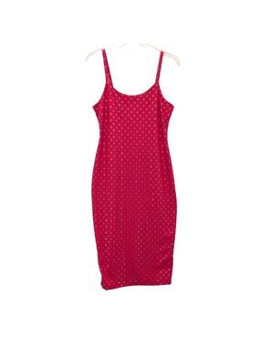 Bodycon Slip Dress Polka Dot Textured Party Club Y2K Coquette Romantic Large